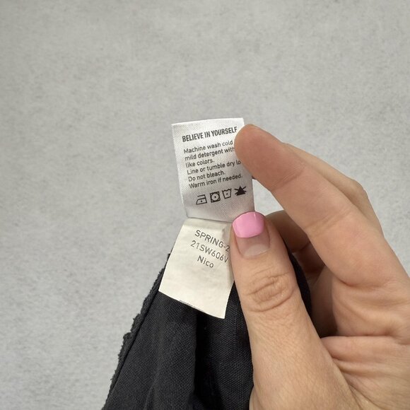 Bridge & Burn Shorts Womens Small Gray Linen Organic Cotton Sustainable Pockets - Picture 9 of 10